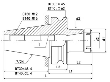 BT40-ER Tool Holder