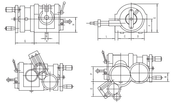 Dividing head FW80 dimensions