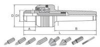 CNC Inter-Changable Tips Live Center Morse 4