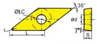 RUI AN VCMT160404 RC6225 replacement cutting insert for turning tools