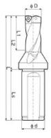 DESKAR C25-2D24-51WC04 case drill with replaceable inserts