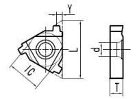MYCUT 22 IL 6 TR DM215 replaceable cutting insert for thread cutting