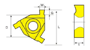 Grooving insert DESKAR 16IR/EL 1.40 LF6118