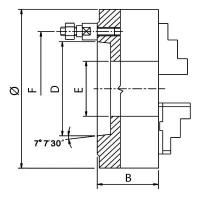Lathe chucks 3-jaws self-centering K11-C6