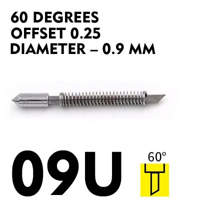09U-60-Deg-Offcet-0.25-Graphtec-Blade-For-Cutting-Plotter