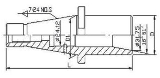 NT40-MTA3-60 Transitional mandrel