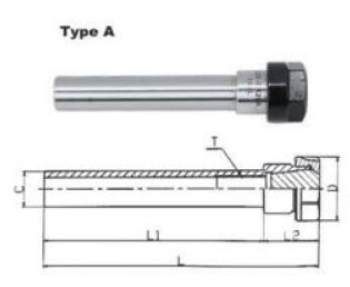 C10-ER8A-100L Collet holder