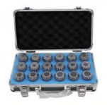 ER40 Set of collets in aluminum case