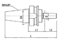 BT40-B22-45 Drill chuck arbor