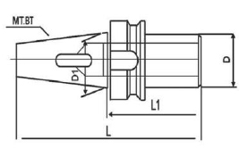 BT40-MTB4 Transitional mandrel