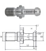Pull stud BT40 with water passage MAS403-1982