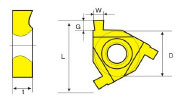 Grooving insert DESKAR 16ER/IL 0.90 LF6118