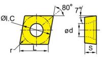 DESKAR CCMT120408 LF6118 replacement cutting insert for turning tools