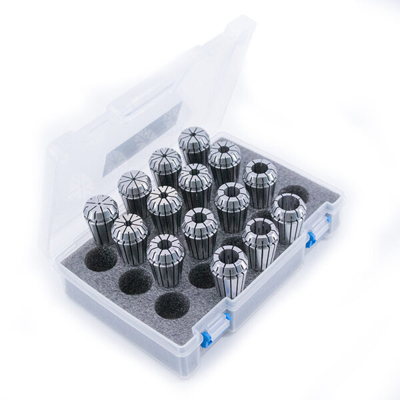 ER16 Set of collets in a plastic box