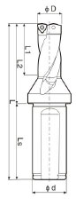 C20-2D14.5-32SP05 case U-drill with replaceable inserts